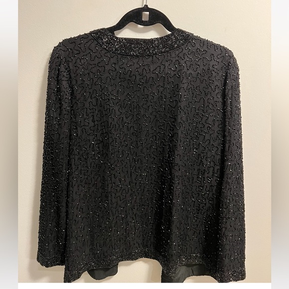 Nikky evenings black beaded jacket. Size 8 or medium - Picture 6 of 6